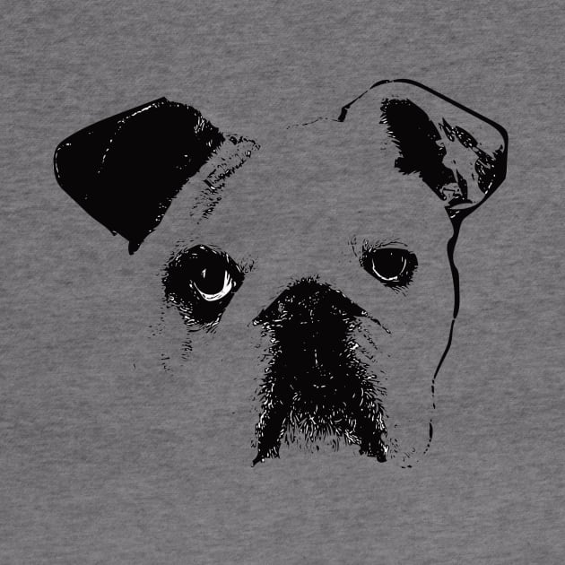 English Bulldog Face Design - A Bulldog Christmas Gift by DoggyStyles